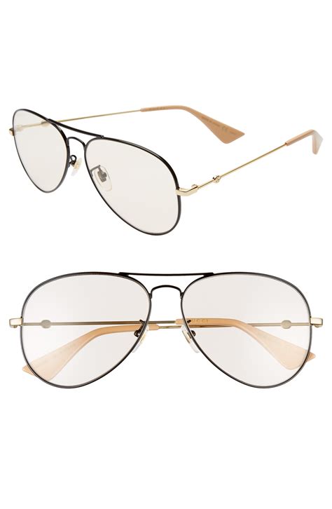 gucci aviator sunglasses women|Gucci 60mm aviator sunglasses.